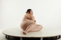 Nude Woman White Laying poses - ALL Overweight long black Pinup